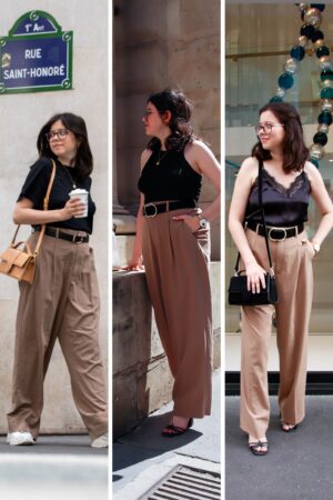 Looks Avec Un Pantalon Wide Leg Rosepaillettee