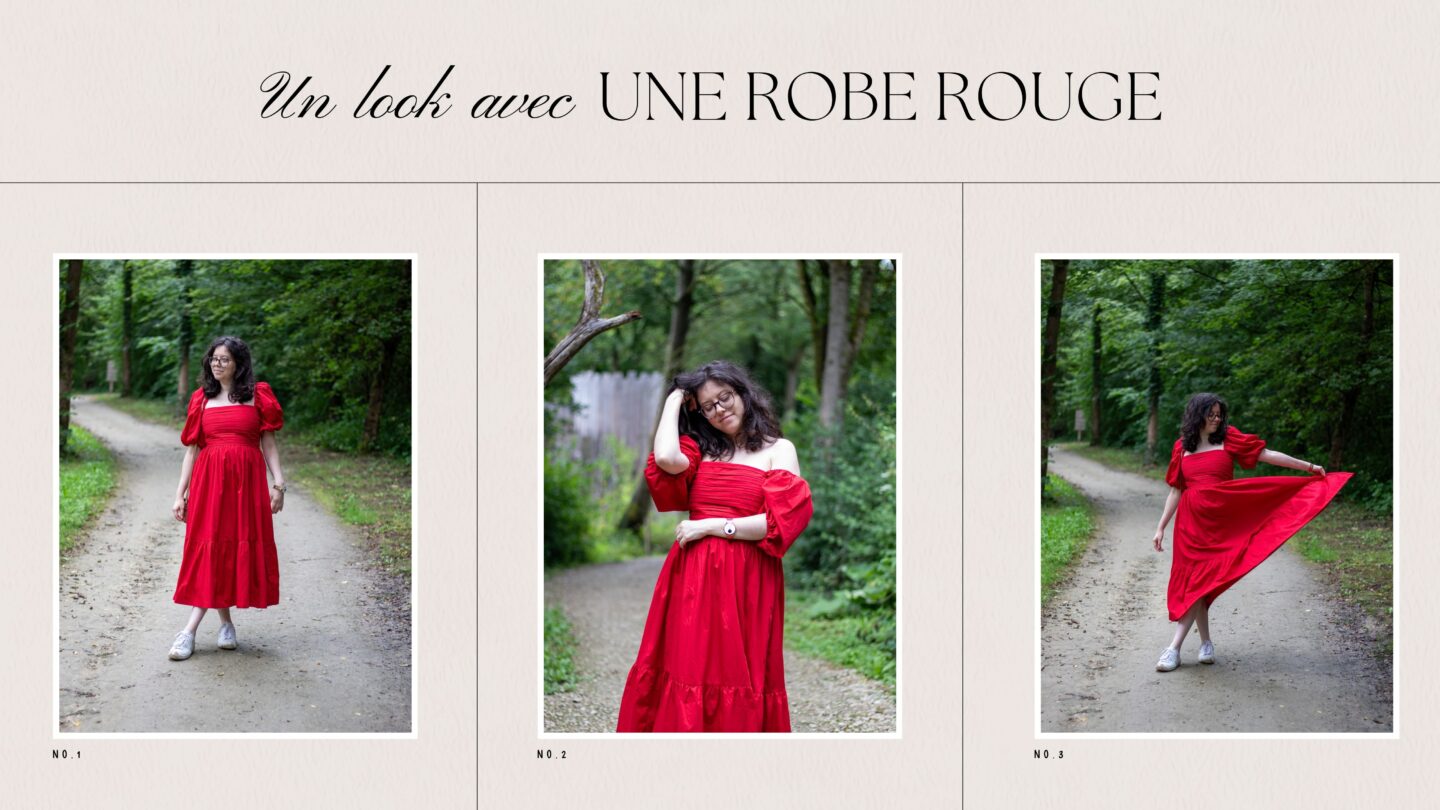 Un look avec une robe rouge